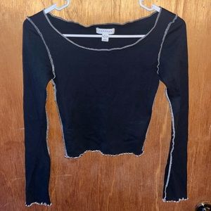 Topshop black long sleeve baby-tee